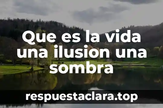 Que es el medio a 7 Que es la vida una ilusion una sombra