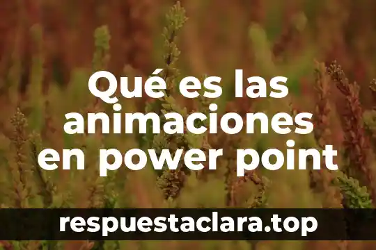 Qué es las animaciones en power point