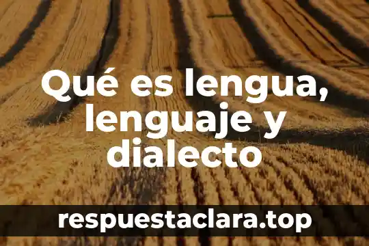 Que es un lenguaje para desarrollar aplicaciones web 3 Qué es lengua, lenguaje y dialecto