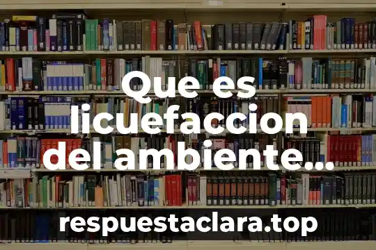 Que es licuefaccion del ambiente intersticial