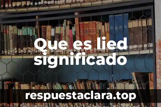 Qué es modelos infiltración 8 Que es lied significado