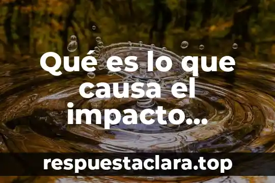 Qué es lo que causa el impacto ambiental