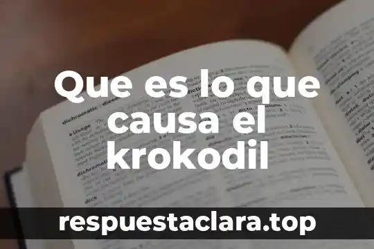 Que es lo que causa el krokodil