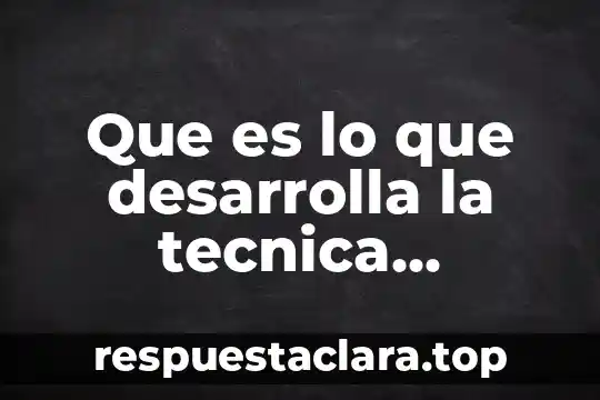 Que es lo que desarrolla la tecnica contable