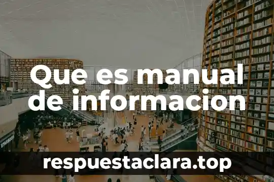 Que es manual de informacion