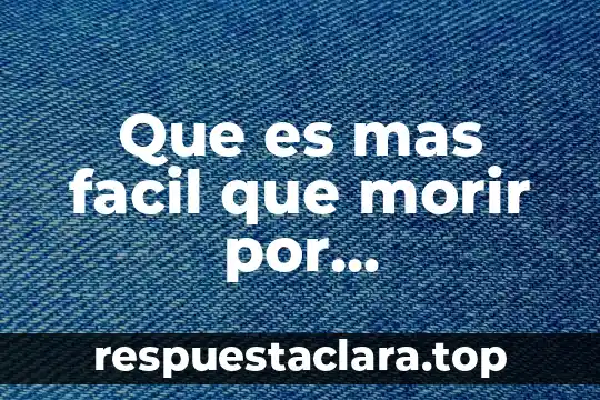Que es mas facil que morir por imprudencia