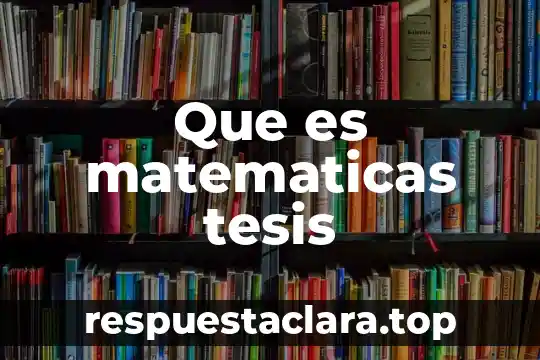 Que es alltura en matematicas 7 Que es matematicas tesis