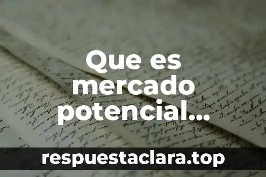 Que es mercado potencial disponible y objetivo