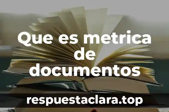Que es metrica de documentos