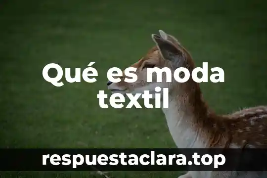 Que es proceso textil 3 Qué es moda textil