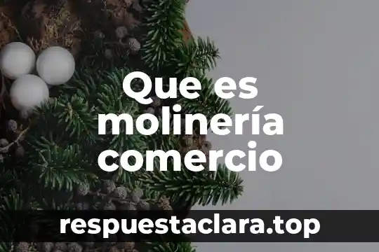 Que es molinería comercio