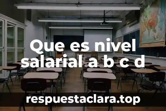 Que es nivel salarial a b c d