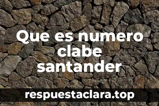 Qué es número de expediente 8 Que es numero clabe santander