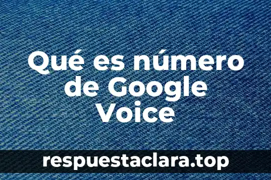 Qué es el número Pr en fluidos 5 Qué es número de Google Voice