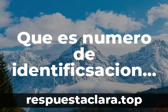 Que es el nie número de identidad de extranjero 8 Que es numero de identificsacion nacional