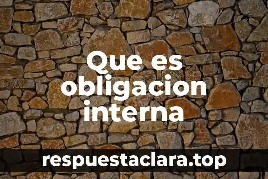 Que es obligacion interna