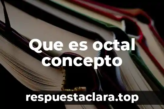 Que es octal concepto