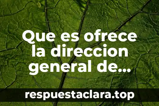 Que es ofrece la direccion general de bibliotecas