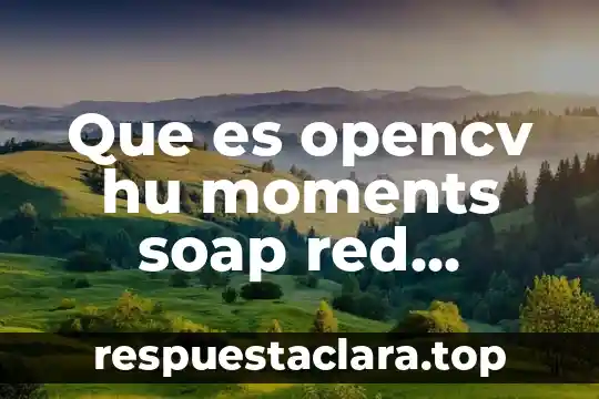 Que es opencv hu moments soap red neuronal backpropagation