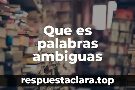 Que es lo significa las palabras de ryu 4 Que es palabras ambiguas