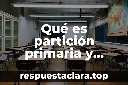 Qué es partición primaria y lógica