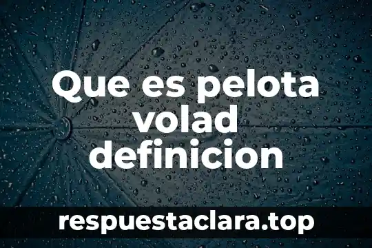 Que es pelota volad definicion