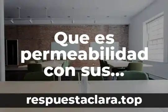 Que es permeabilidad con sus ejemplos