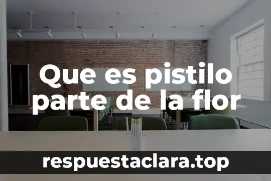 Que es pistilo parte de la flor