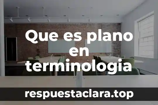 Que es plano en terminologia