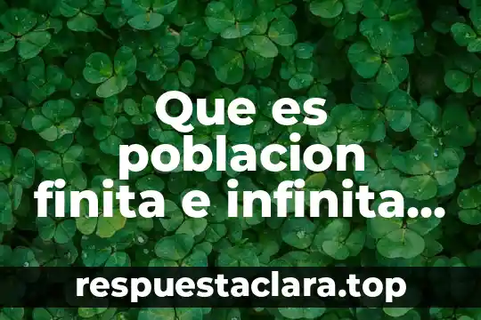 Que es poblacion finita e infinita ejemplos