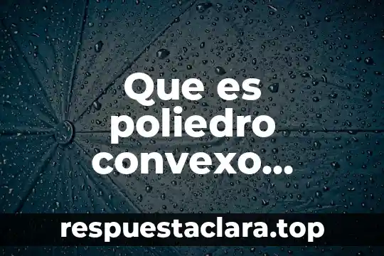 Qué es un compuesto orgánico persistente ejemplos 4 Que es poliedro convexo ejemplos