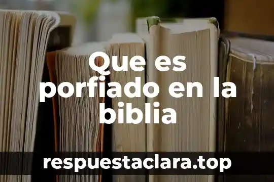Que es la conciencisegun la biblia 4 Que es porfiado en la biblia