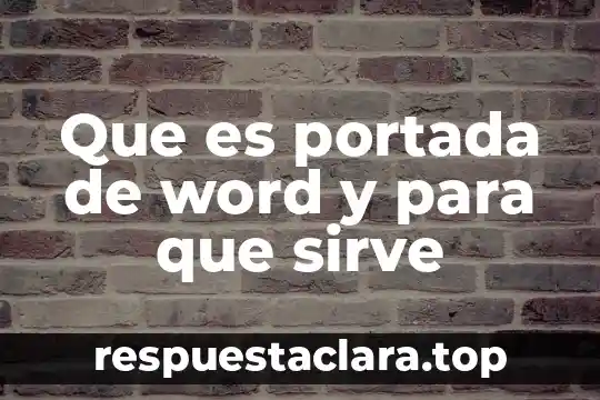 Que es el arte segun un artista 6 Que es portada de word y para que sirve