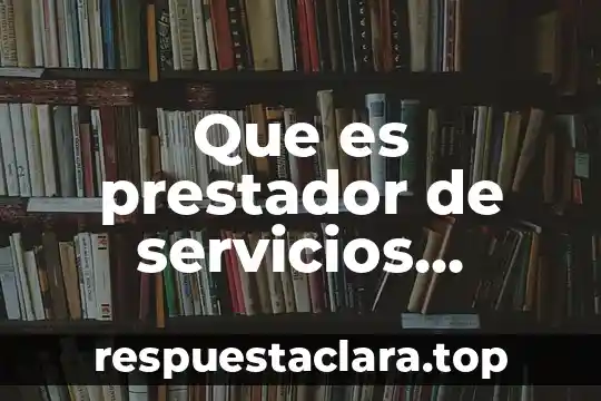 Que es nombre del prestador de servicio 3 Que es prestador de servicios turisticos