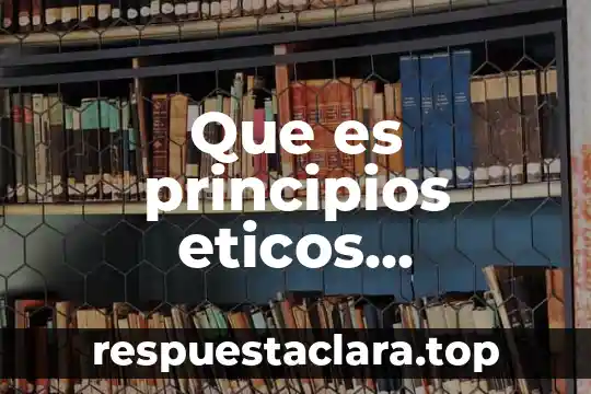 Que es principios eticos universales