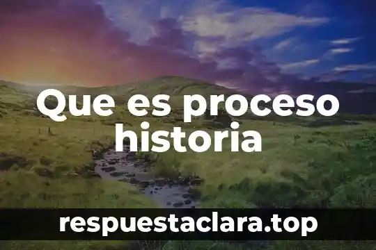 Que es proceso historia