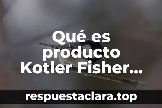 Qué es producto Kotler Fisher Aniston