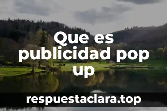 Que es publicidad pop up