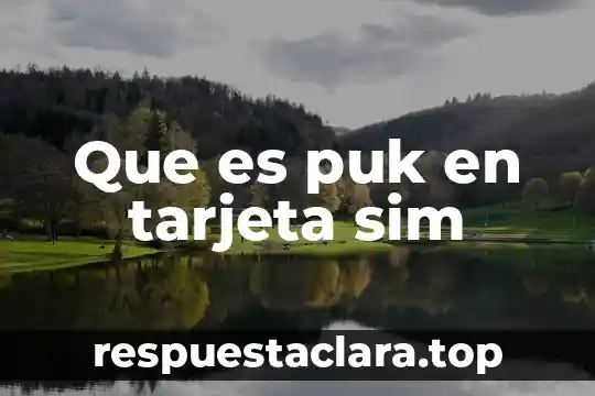 Que es puk en tarjeta sim