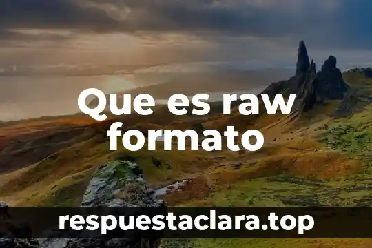 Que es raw formato