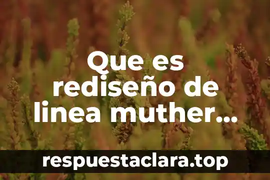 Que es rediseño de linea muther en hadson