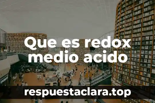 Que es el medio qúimico biologico del ser humano 4 Que es redox medio acido