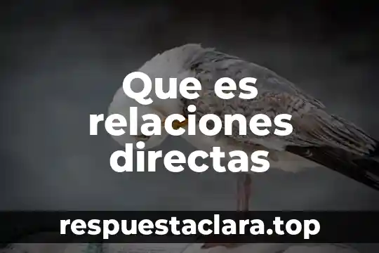 Que es relaciones directas