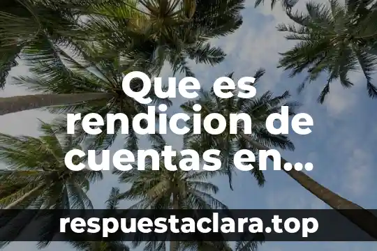 Que es rendicion de cuentas en derecho familiar