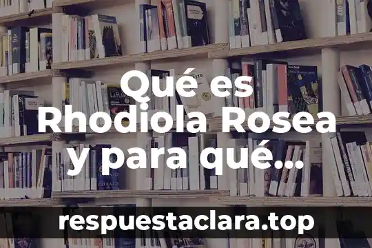 Qué es Rhodiola Rosea y para qué sirve