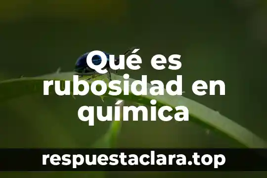 Qué es rubosidad en química