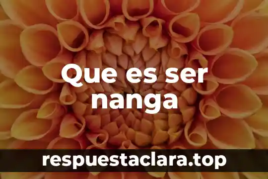 Que es ser nanga