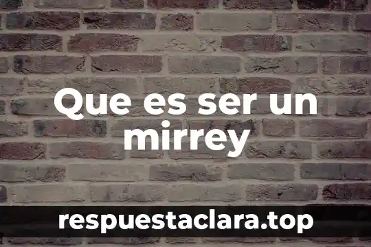 Que es ser un mirrey
