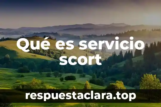 Qué es servicio scort