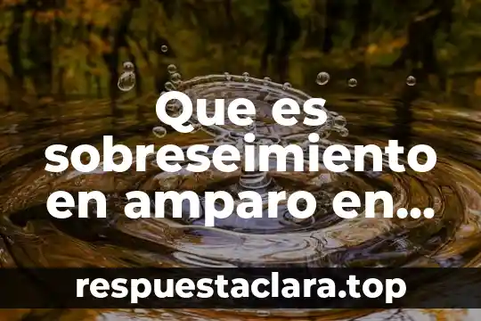 Que es sobreseimiento en amparo en derecho mexico